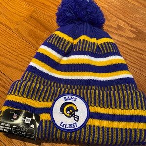 Authentic LA Rams Knit Beanie
